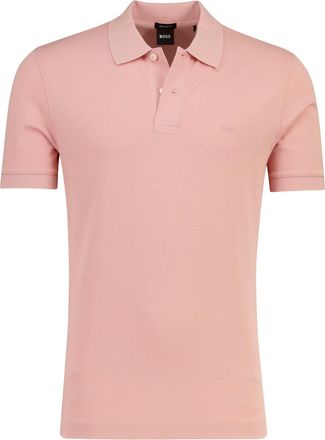 HUGO BOSS Roze katoenen pique poloshirt Boss Black Pallas
