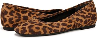 Vionic Orinda Ballet Flat Women Brown Leopard Print Suede Slip On ZOGG3858