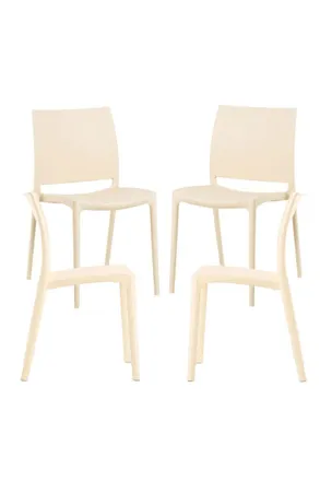 Regalos Miguel Packs Sillas Jard&iacute;n - Pack 4 Sillas Dalen - Beige