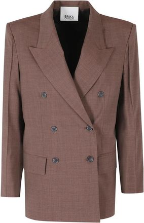 Erika Cavallini Semi Couture Ambra Jas - Dames - Blazers - Bruin - M - Jassen
