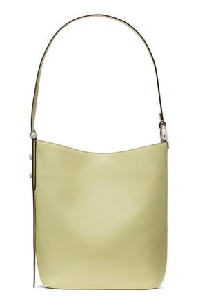 Kate Spade New York halo fine grain leather bucket bag in Pale Citron at Nordstrom