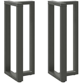 vidaXL Patas Para Mesa De Bar En Forma De T (2 Unidades), Antracita, 40 X 35 X (100-101) Cm, Acero Vidaxl