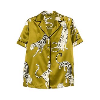 Olivia Von Halle Overhemden, Dames, Veelkleurig, M, Satijn, Ingo Chanson Jumpsuit