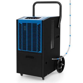 Costway Costway 66L Commercial Dehumidifier Industrial Crawl Space Dehumidifier w/Pump in Blue