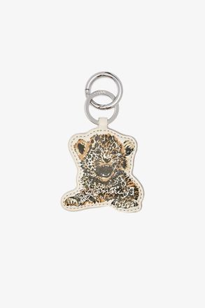 Ganni White Baby Leo Keyring