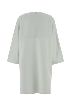 Agnona Womens Ice Wool Blend Coat Lightgreen Exterior: Cashmere Cappotti