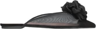 Pretty Ballerinas Womans Ella Mesh Mules In Black