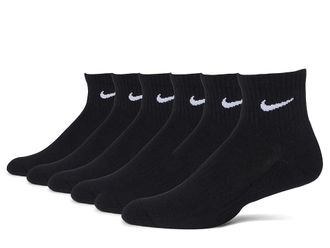 Nike Everyday Cushion Ankle Training Socks 6-Pair Pack Mens Crew Cut Socks Shoes Black/White : LG (US Mens Shoe 8-12 - Womens Shoe 10-13)