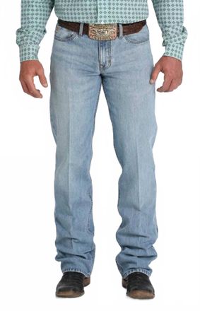 Cinch Mens Grant Relaxed Boot Cut Mid Rise Jean In Light Blue