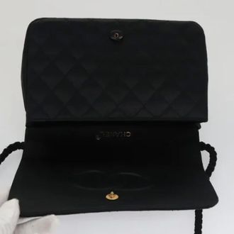 Chanel Pre-owned Shoulder Bags, female, Black, Size: ONE SIZE Pre-owned Satin Shoulder Bag