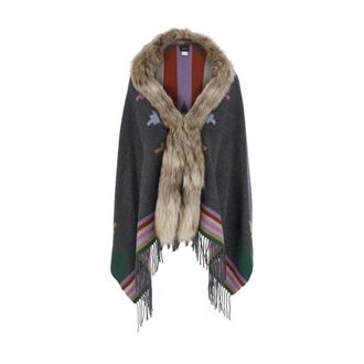 Bazar Deluxe Dames, Jassen, Grijs, Maat: ONE Size Wol