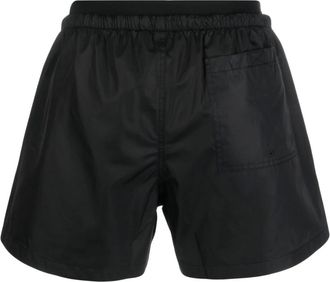 Off-white Beachwear, male, Black, XL, Logo Band Swim Shorts