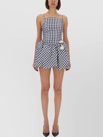 Self Portrait checkered mini dress