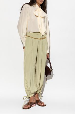 Chlo&eacute; Loose-fit Trousers, Womens, Green