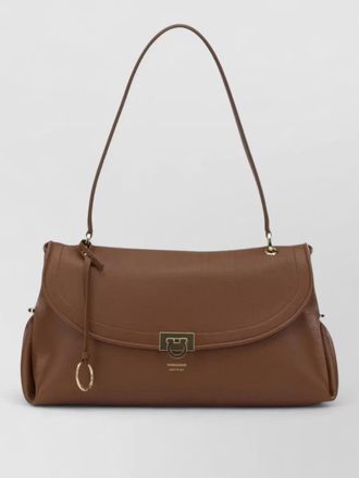 Ferragamo gancini leather clutch bag