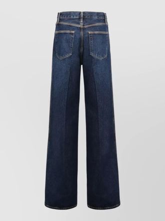 Frame Denim wide leg jeans cuff detail