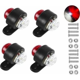 OEM 4 Confezioni Di Luci Di Posizione Laterali A Led, 12-24 V Bianco/rosso, Luci Di Segnalazione Bifacciali, Luci Di Parcheggio Per Camion E Rimorchi, Luc