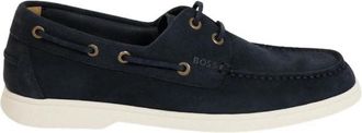 HUGO BOSS Sienne Boat - Heren - Bootschoenen - Blauw - 46 EU - Leer - Schoenen