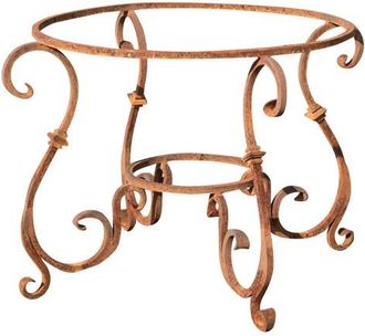 Biscottini International Pedestal De Hierro Lleno Redundo L110xpr110xh74 Cm (diam.90 Cm)