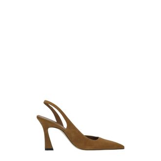 Stuart Weitzman Schoenen, Dames, Bruin, 36 EU, Leer, Vinnie 85 DOrsay Slingback