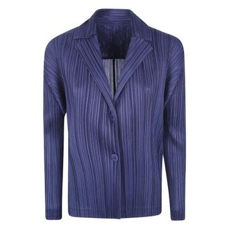 Issey Miyake Chaqueta plisada - Jackets - Mujer - Azul - L