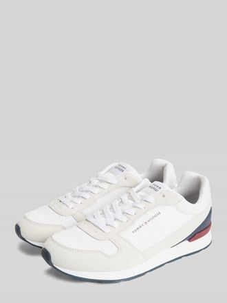 Tommy Hilfiger Sneaker aus echtem Leder mit Label-Details in Weiss, Gr&ouml;&szlig;e 40