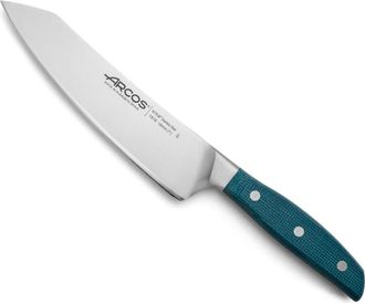 Arcos Cuchillo rocking santoku acero inoxidable forjado nitrum 190 mm azul