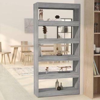 vidaXL Estanter&iacute;a/divisor Madera Ingenier&iacute;a Gris Sonoma 80x30x166 Cm Vidaxl