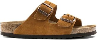 Birkenstock Sandalen Arizona Su&egrave;de Zacht Voetbed Smal - Dames - Sandalen - Bruin - 36 EU - Su&egrave;de - Schoenen