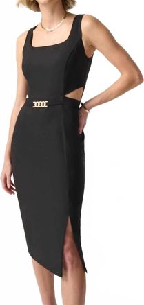 Joseph Ribkoff Lux Twill Sheath Dress In Black