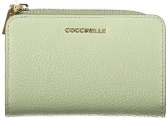 Coccinelle Womens Leather Ziparound Wallet - Pale Green