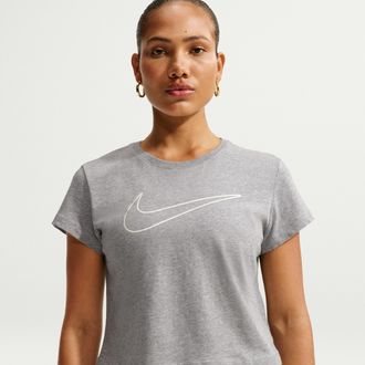 Nike Womens Nike Sportswear Short-Sleeve Graphic T-Shirt in Grey | HV5002-063
