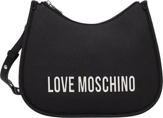Love Moschino Schoudertas met Logo Letters - Dames - Schoudertassen - Zwart - ONE Size - Leer - Tassen