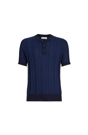 Brunello Cucinelli Knit T-shirt in Navy Blue at Nordstrom, Size 50 It