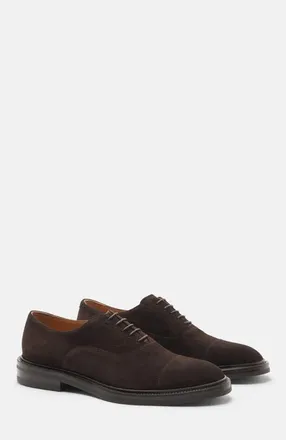 Scarosso Jacob Oxfords in Brown Suede at Nordstrom, Size 43.5