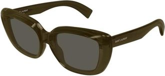 Saint Laurent SL 857 Zonnebrillen - Dames - Zonnebrillen - Bruin - 53 MM - Nylon - Accessoires