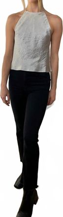 Third Form Crush Bias Halter Top In Silver