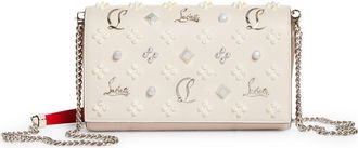 Christian Louboutin Paloma Empire Calfskin Clutch in Leche/Multi at Nordstrom