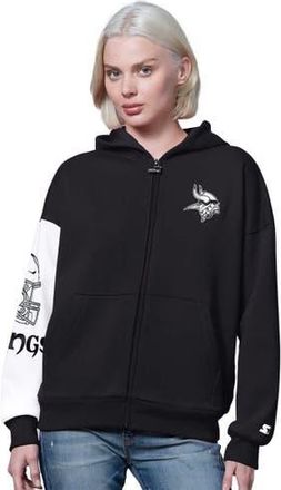 Starter Womens Starter Black Minnesota Vikings 4th Down Full-Zip Hoodie at Nordstrom, Size Xx-Large