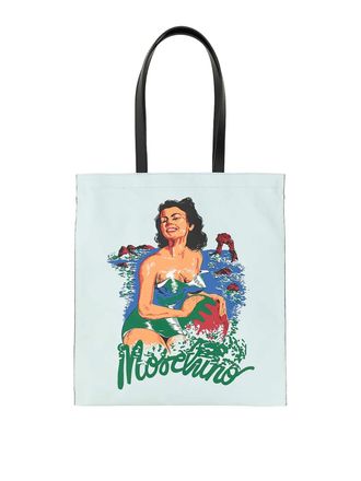 Moschino Hawaiian Print Tote Bag