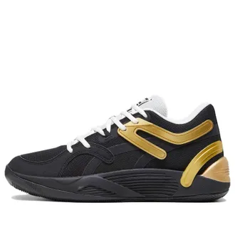 Puma TRC Blaze Court Basketball Shoes Black Gold 376582-32