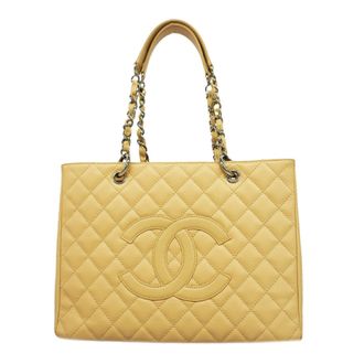 Chanel Beige Grained Calfskin Tote Bag (Pre-Owned)