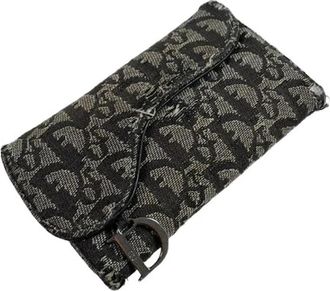 Dior Pre-owned Vintage Katoenen Portemonnee - Dames - Vintage Accessoires - Zwart - ONE Size - Katoen - Vintage