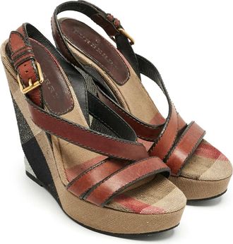 Burberry Sandali a quadri - Toni neutri