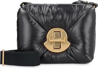 Moncler Tassen, Dames, Blauw, ONE Size, Leer, Mini Crossbody Tas