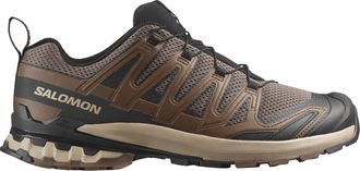 Salomon Laufschuh SALOMON XA PRO 3D V9, Herren, Gr. 42,5, schwarz (falcon, desert tan, schwarz), Synthetik, Textil, Schuhe Laufschuh