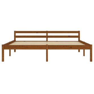 Berkfield Home Modern Bed Frame Honey Brown Solid Pine Wood 160x200 cm