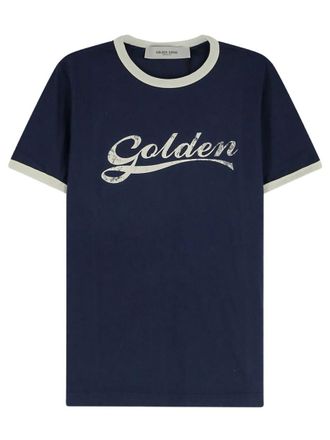 Golden Goose Blue Crew Neck T-Shirt