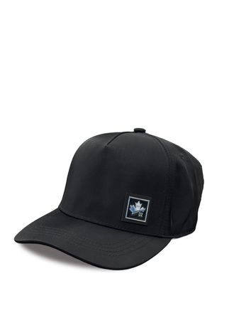 Dsquared2 Mens Small Silver Plaque Cap in Black Cotton - One Size