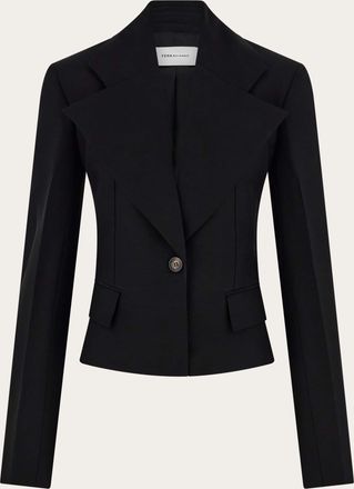 Ferragamo Women Cropped blazer Black
